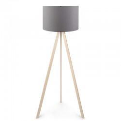 Floor lamp PWL-1060 pakoworld Ε27 natural-grey D38x140cm