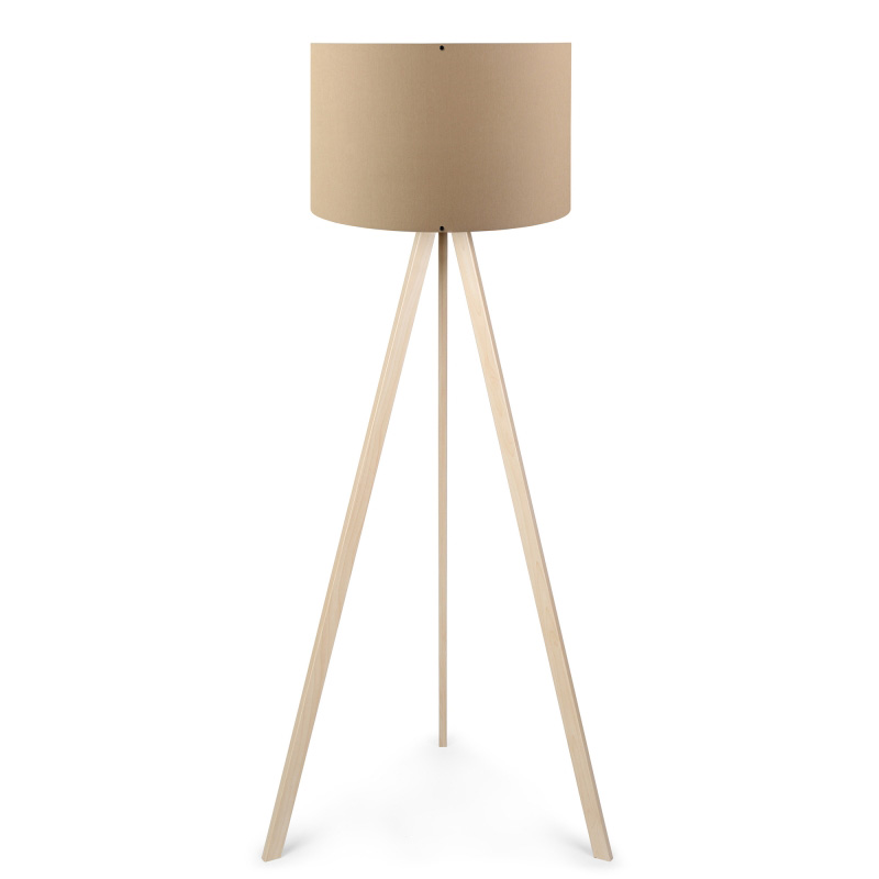 Floor lamp PWL-1060 pakoworld Ε27 natural-mocha D38x140cm Floor lamp PWL-1060 pakoworld Ε27 natural-mocha D38x140cm
