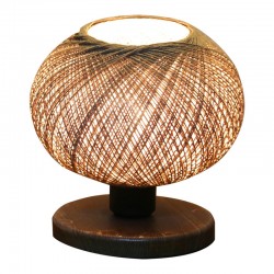 Table lamp Povilia pakoworld beige-black D20x30cm Table lamp Povilia pakoworld beige-black D20x30cm