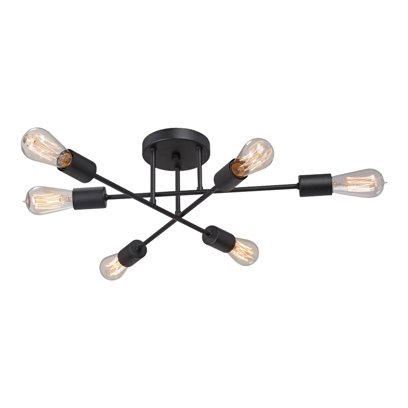 Ceiling lamp Amsterindast pakoworld metal in black color 60x25cm Ceiling lamp Amsterindast pakoworld metal in black color 60x25cm