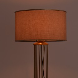 Floor lamp Firdo pakoworld E27 golden-beige D38x155cm Floor lamp Firdo pakoworld E27 golden-beige D38x155cm