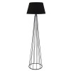 Floor lamp Firdo II pakoworld E27 fabric-metal black Φ38x121cm