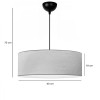Rufio pakoworld E27 ceiling lamp in brown-cream shade D50x20cm