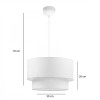 Tachi pakoworld E27 ceiling lamp fabric in cream color D30x20cm