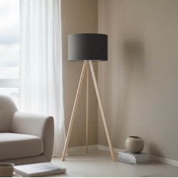 Floor lamp PWL-1060 pakoworld Ε27 natural-antharcite D38x140cm