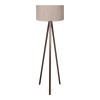 Floor lamp PWL-1059 pakoworld E27 in sand/beige-walnut shade D38x140cm