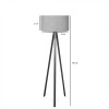Floor lamp PWL-1059 pakoworld E27 in sand/beige-walnut shade D38x140cm