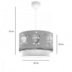 Children\'s ceiling lamp Balon pakoworld in green-cream shade D30x20cm Children\'s ceiling lamp Balon pakoworld in green-cream shade D30x20cm