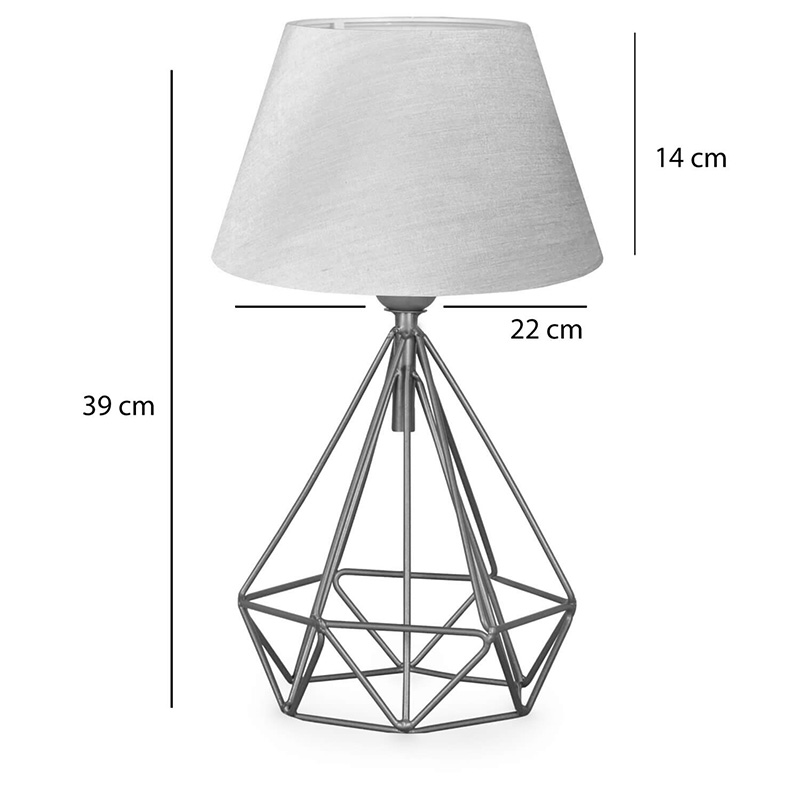 Table lamp PWL-1080 pakoworld E27 beige-gold D22x39cm Table lamp PWL-1080 pakoworld E27 beige-gold D22x39cm