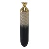 Decorative vase Onna Inart metal in gold and black shade D15.7x80.6cm