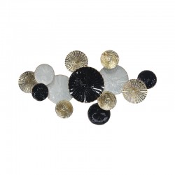 Wall decoration Faim Inart metal in gold, black and white shade 111.1x5.7x58.4cm Wall decoration Faim Inart metal in gold, black and white shade 111.1x5.7x58.4cm