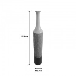 Decorative vase Semple Inart metal in gray, white and black shade D15.9x101.6cm Decorative vase Semple Inart metal in gray, white and black shade D15.9x101.6cm