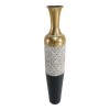 Decorative vase Balan Inart metal in gold, black and white shade D16.5x88.3cm