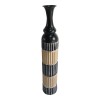 Decorative vase Thund Inart metal in black and natural shade D15.9x88.9cm