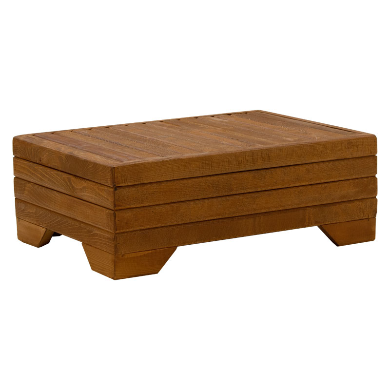 Τραπέζι Otis pakoworld μασίφ ξύλο οξιάς καρυδί 60x42x21.5εκ