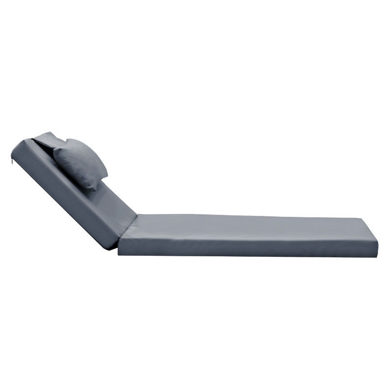 Lounger sunbed Sadie pakoworld fabric grey 65x185x10cm Lounger sunbed Sadie pakoworld fabric grey 65x185x10cm