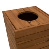 Planter-bucket Otis pakoworld solid beech wood walnut 43x43x70.5cm