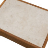 Table stand Otis pakoworld beech wood walnut-marble white 60x42x35cm