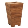 Planter-bucket Otis pakoworld solid beech wood walnut 43.5x43.5x75cm