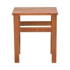 Summrine pakoworld beach table solid beech wood in walnut color 40x40x45cm