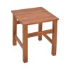 Summrine pakoworld beach table solid beech wood in walnut color 40x40x45cm