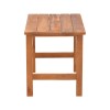 Summrine pakoworld beach table solid beech wood in walnut color 60x40x45cm