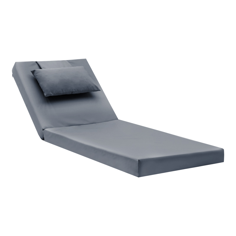 Lounger sunbed Sadie pakoworld fabric grey 65x185x15cm Lounger sunbed Sadie pakoworld fabric grey 65x185x15cm