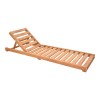 Deckchair with cushion Specta pakoworld solid beech wood  60x190x50cm