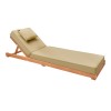 Deckchair with cushion Specta pakoworld solid beech wood  60x190x50cm