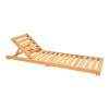 Sunbed with cushion Specta-Vertian pakoworld solid beech wood in natural color 60x190x50cm