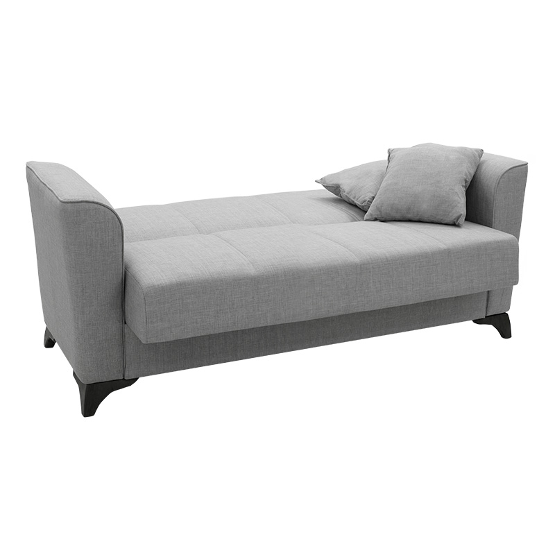 2 seater sofa-bed Asma pakoworld fabric grey 156x76x85cm