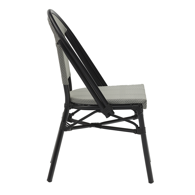 Chair Paris pakoworld aluminum black-textilene black and white Chair Paris pakoworld aluminum black-textilene black and white