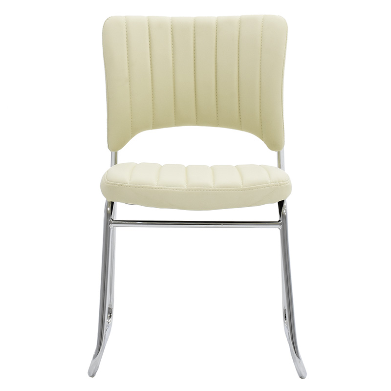 Καρέκλα επισκέπτη Amelia pakoworld με PVC χρώμα λευκό