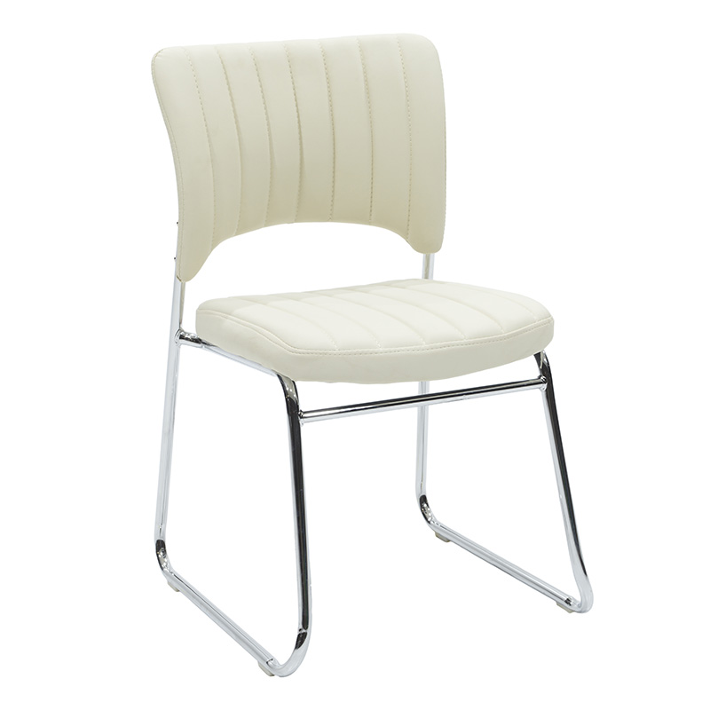 Καρέκλα επισκέπτη Amelia pakoworld με PVC χρώμα λευκό
