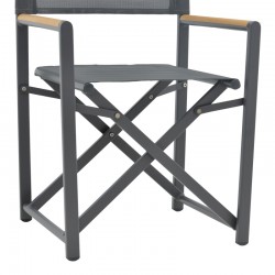 Director\'s chair Mabu pakoworld dark grey aluminum 56x48x86cm Director\'s chair Mabu pakoworld dark grey aluminum 56x48x86cm
