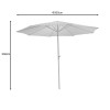 Professional umbrella Frow pakoworld white aluminum ecru fabric Φ3m
