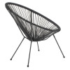 Acapulco armchair pakoworld metal-pe rattan in black shade 68.5x74.5x84cm
