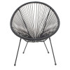 Acapulco armchair pakoworld metal-pe rattan in black shade 68.5x74.5x84cm