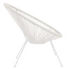 Acapulco armchair pakoworld metal-pe rattan in white shade 68.5x74.5x84cm