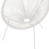 Acapulco armchair pakoworld metal-pe rattan in white shade 68.5x74.5x84cm