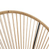 Acapulco armchair pakoworld metal in black-pe rattan in natural shade 68.5x74.5x84cm