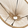 Acapulco armchair pakoworld metal in black-pe rattan in natural shade 68.5x74.5x84cm