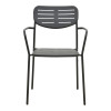 Πολυθρόνα Deraby pakoworld στοιβαζόμενη μαύρο μέταλλο 56x45.5x83εκ