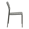 Καρέκλα Deraby pakoworld στοιβαζόμενη μαύρο μέταλλο 52.5x45.5x83εκ
