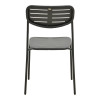 Καρέκλα Deraby pakoworld στοιβαζόμενη μαύρο μέταλλο 52.5x45.5x83εκ