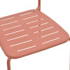 Καρέκλα Deraby pakoworld στοιβαζόμενη terracotta μέταλλο 52.5x45.5x83εκ