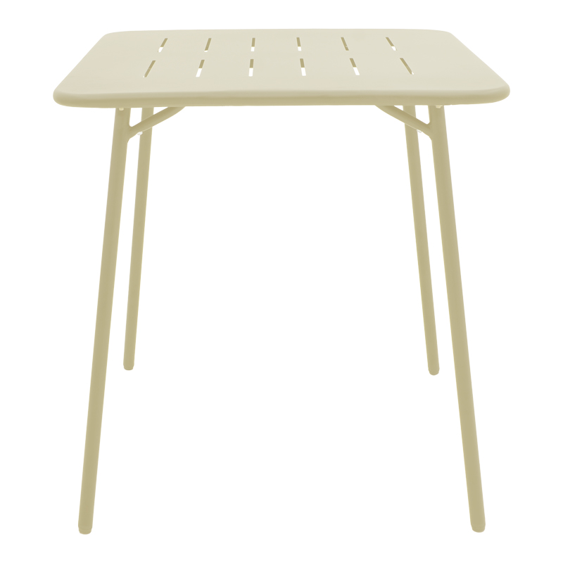 Τραπέζι Moraja pakoworld κρεμ μέταλλο 70x70x73εκ