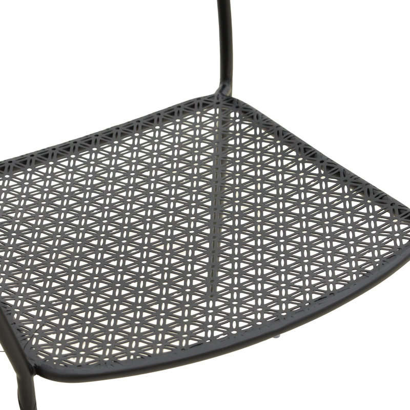 Πολυθρόνα Federal pakoworld στοιβαζόμενη μαύρο μέταλλο 57x58x81.5εκ