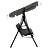 Globo Pakoworld swing chair black metal frame with anthracite-colored fabric 170x110x153 cm
