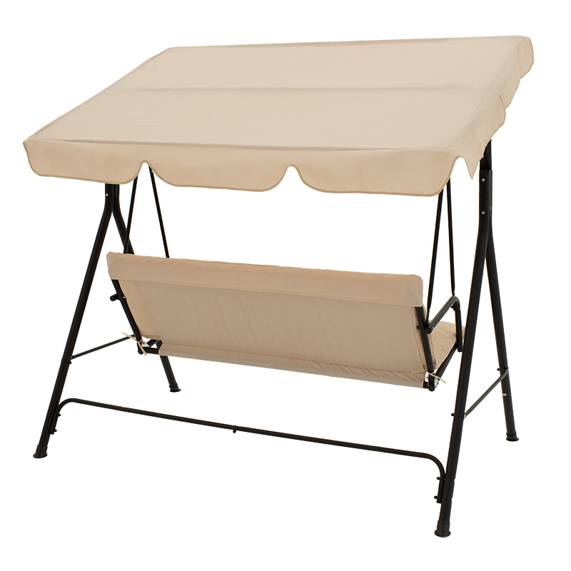 Globo pakoworld swing metal black and fabric in beige color 170x110x153cm